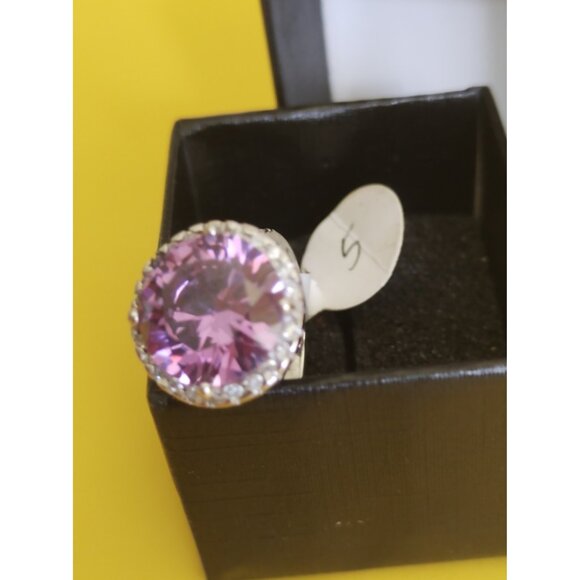 Italian Sterling Silver 925 Women's Size 5 Ring Purple Amethyst - Picture 8 of 8